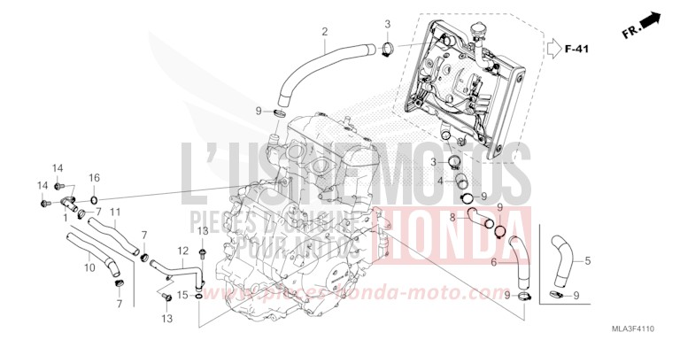 FLEXIBLE DE RADIATEUR/TUYAU D'EAU de CMX 1100 "Rebel" BORDEAUX RED METALLIC (R337) de 2021